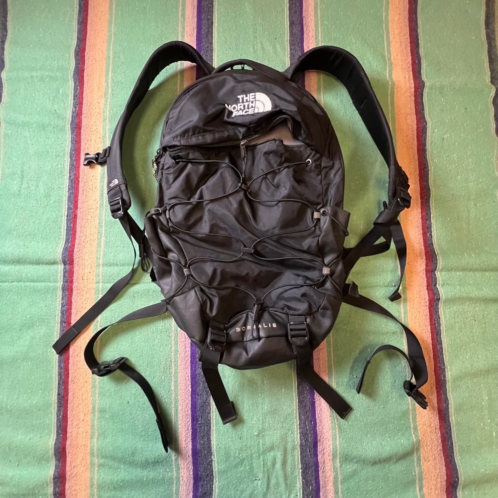 The North Face Borealis Backpack Unisex OS Black FlexVent Hiking Travel Bag